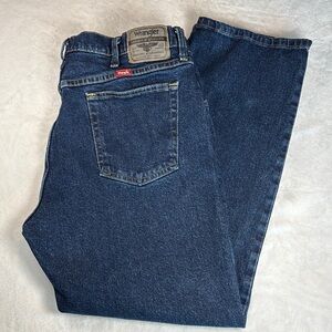 Wrangler Dark Wash Straight Leg Jeans Mens 36x30